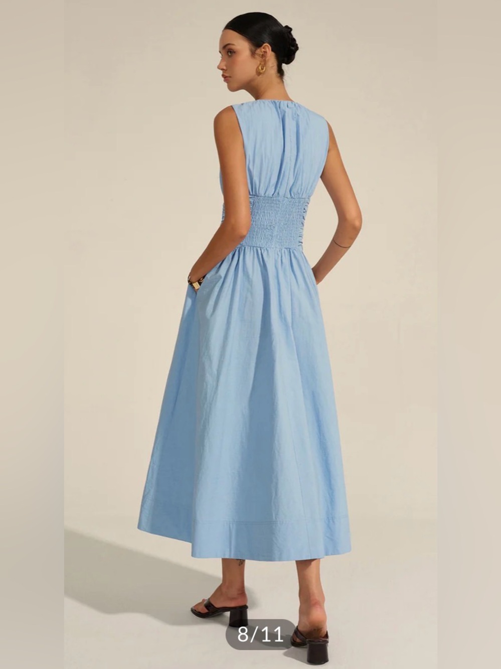 Commense Ruched Waist Maxi Dress - Picture 2 of 8